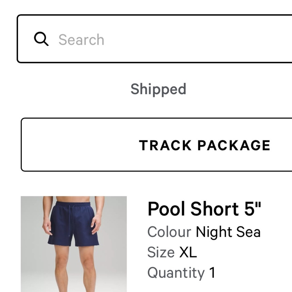 Lululemon Pool Short – 5” Inseam, Size XL